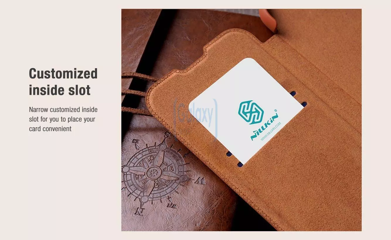 Чохол книжка Nillkin Qin Pro (шторка на камеру) для Samsung Galaxy A53 5G Brown (Коричневий)