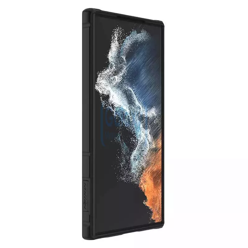 Противоударный чехол бампер Nillkin CamShield Armor Pro Magnetic (шторка на камеру) для Samsung Galaxy S23 Ultra Black (Черный)
