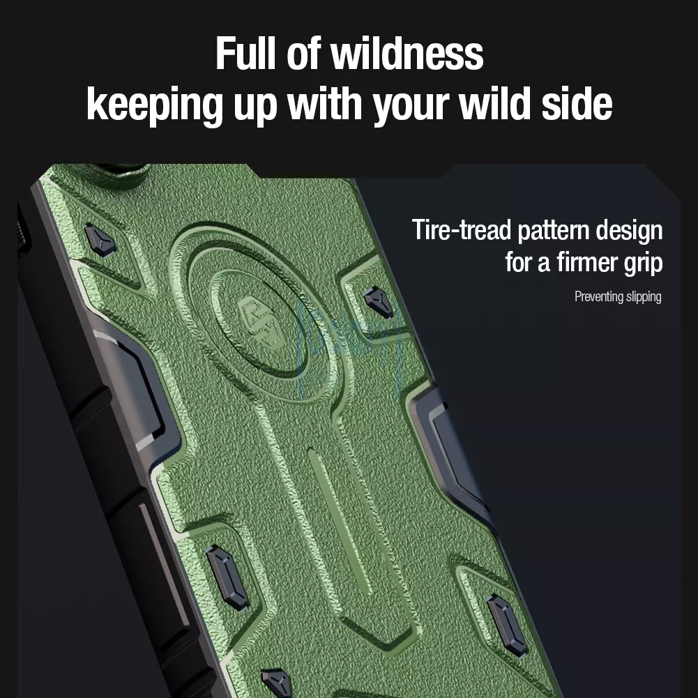 Чохол бампер Nillkin CamShield Armor Prop Magnetic (шторка на камеру) для Samsung Galaxy S24 Ultra Dark Green (Темно зелений)