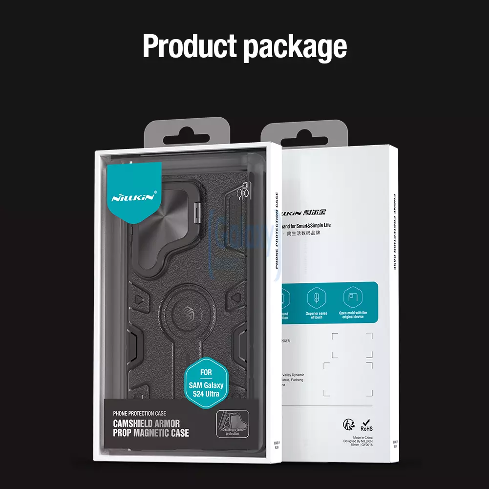 Чохол бампер Nillkin CamShield Armor Prop Magnetic (шторка на камеру) для Samsung Galaxy S24 Ultra Dark Green (Темно зелений)