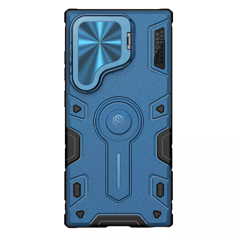 Чохол бампер Nillkin CamShield Armor Prop Magnetic (шторка на камеру) для Samsung Galaxy S24 Ultra Blue (Синій) Чохол бампер Nillkin CamShield Armor Prop Magnetic (шторка на камеру) для Samsung Galaxy S24 Ultra Blue (Синій)