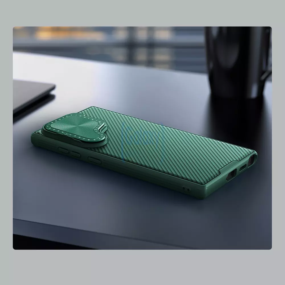 Чехол бампер Nillkin CamShield Prop для Samsung Galaxy S24 Ultra Deep Green (Зеленый) Чехол бампер Nillkin CamShield Prop для Samsung Galaxy S24 Ultra Deep Green (Зеленый)