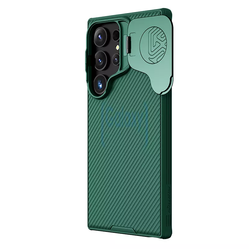 Чехол бампер Nillkin CamShield Prop для Samsung Galaxy S24 Ultra Deep Green (Зеленый) Чехол бампер Nillkin CamShield Prop для Samsung Galaxy S24 Ultra Deep Green (Зеленый)