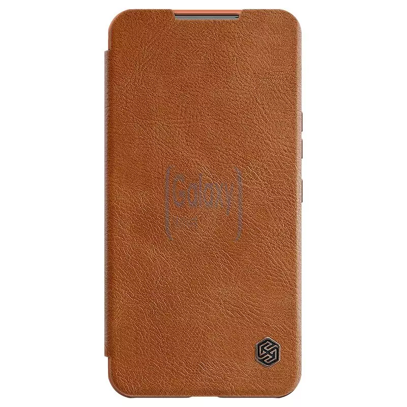 Чохол книжка Nillkin Qin Pro (шторка на камеру) для Samsung Galaxy S23 Plus Brown (Коричневий)