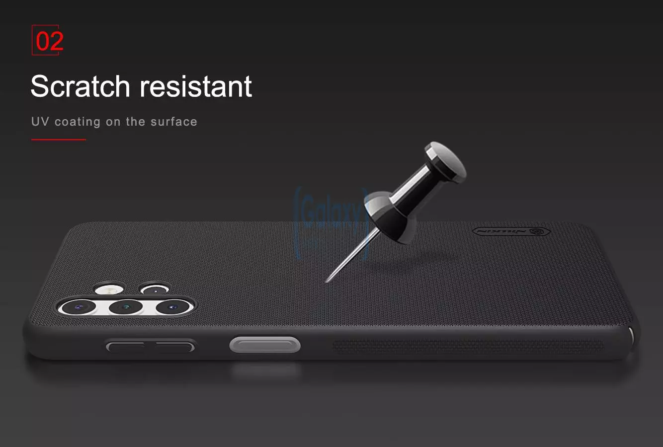 Противоударный чехол бампер Nillkin Super Frosted Shield для Samsung Galaxy A13 Red (Красный)