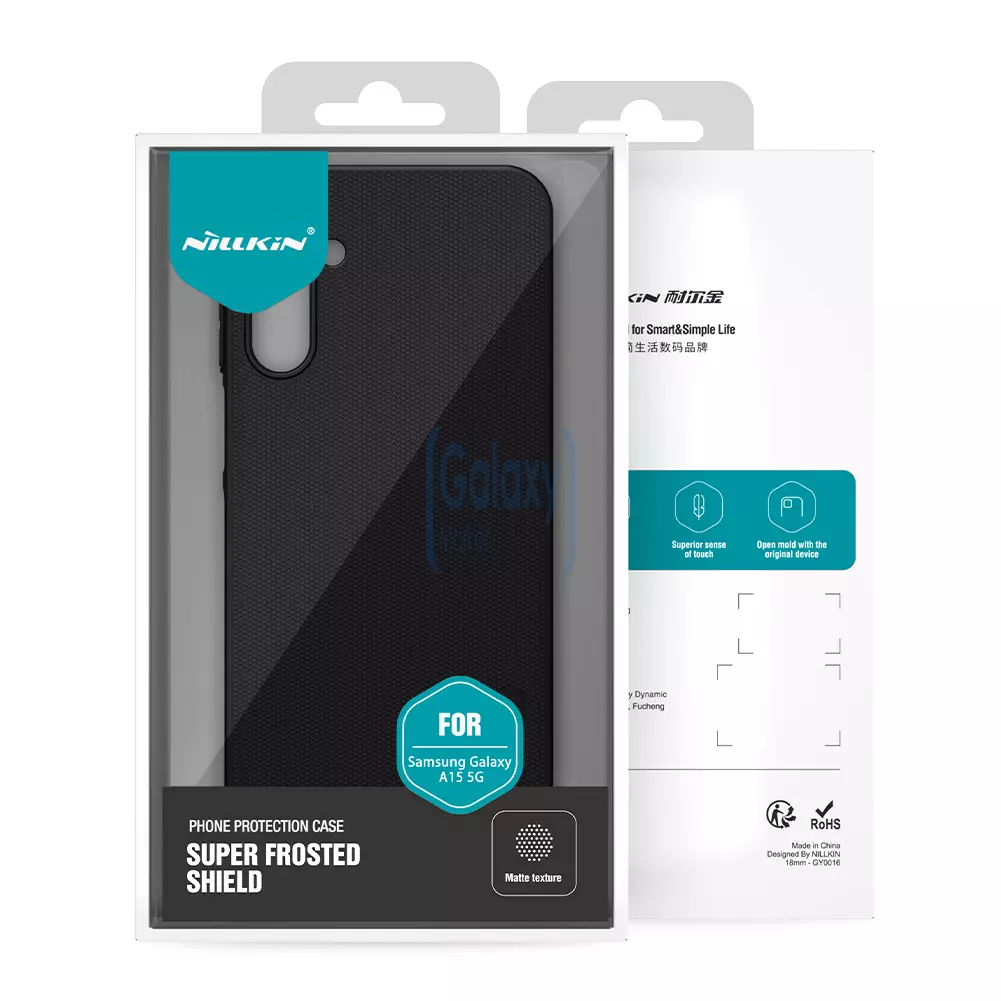 Протиударний чохол бампер Nillkin Super Frosted Shield для Samsung Galaxy A15 Black (Чорний)