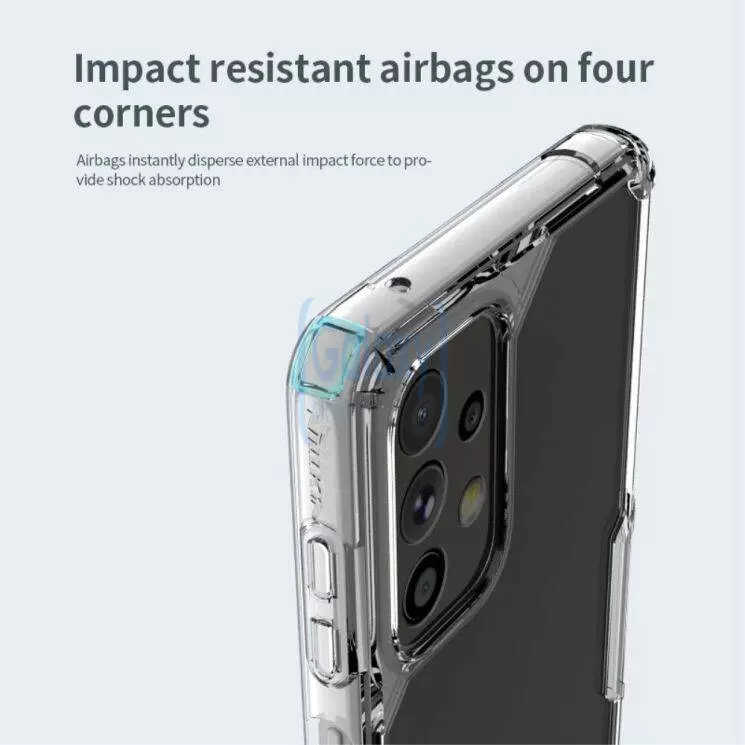 Чехол бампер Nillkin TPU Nature Pro для Samsung Galaxy A73 5G White (Белый)