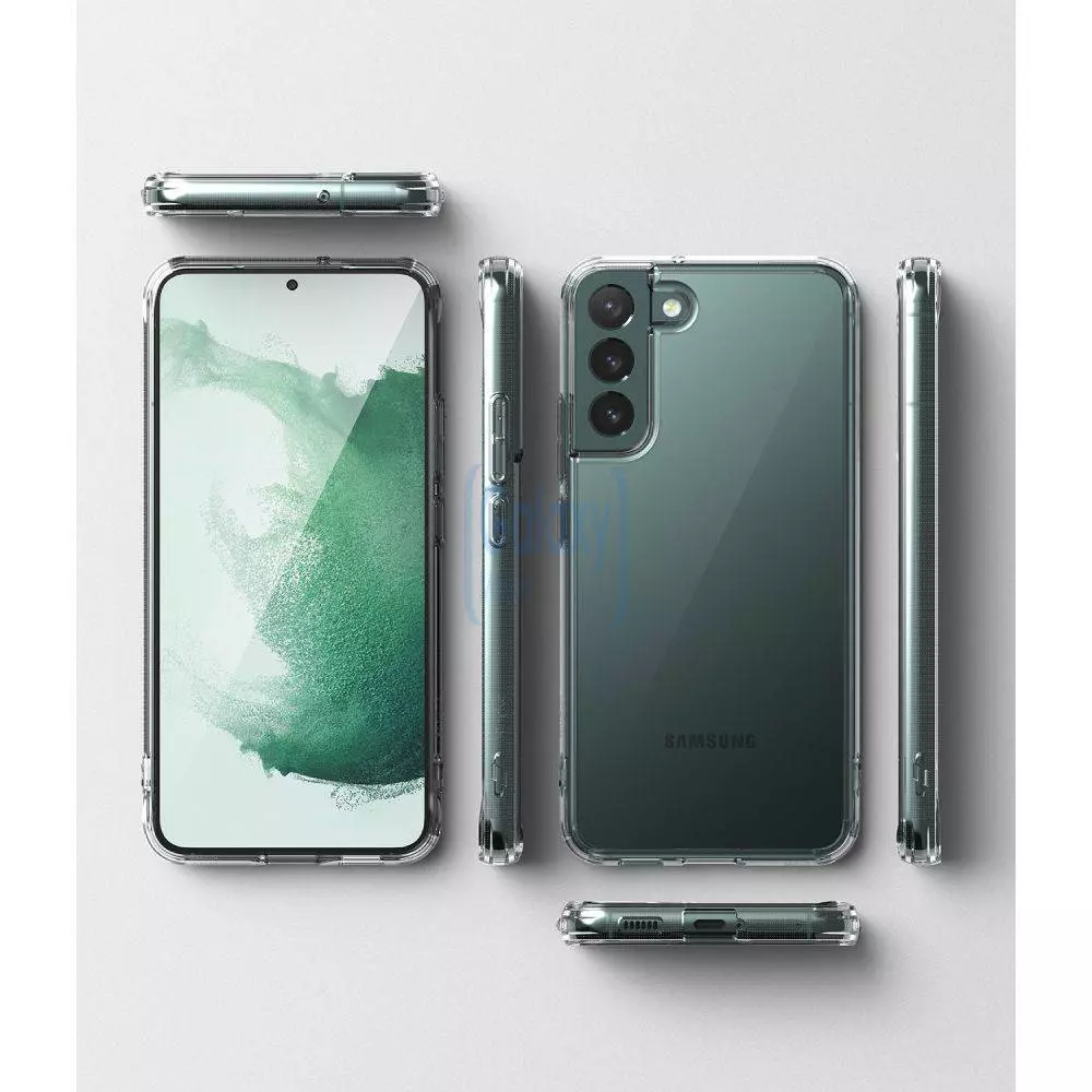 Противоударный чехол бампер Ringke Fusion для Samsung Galaxy S22 Transparent (Прозрачный)