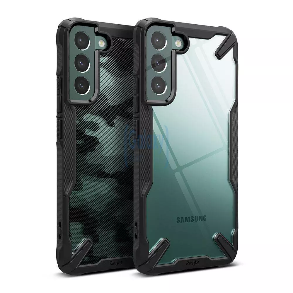 Противоударный чехол бампер Ringke Fusion-X для Samsung Galaxy S22 Plus Black (Черный)