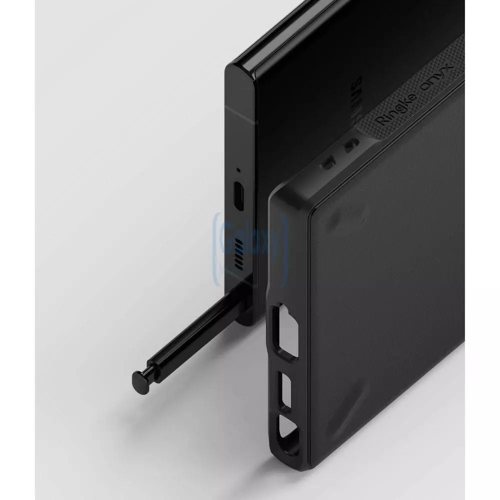 Противоударный чехол бампер Ringke Onyx для Samsung Galaxy S22 Ultra Black (Черный)
