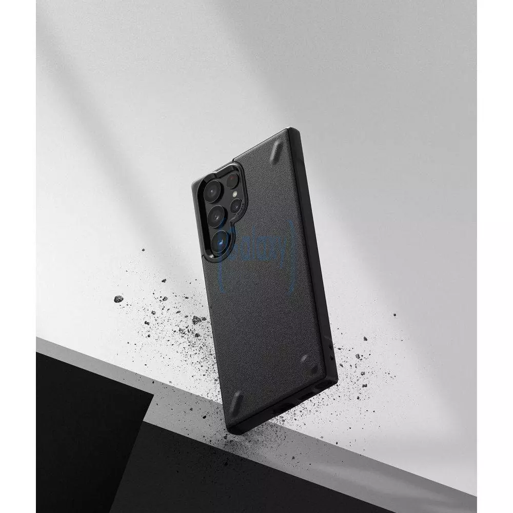 Противоударный чехол бампер Ringke Onyx для Samsung Galaxy S22 Ultra Black (Черный)