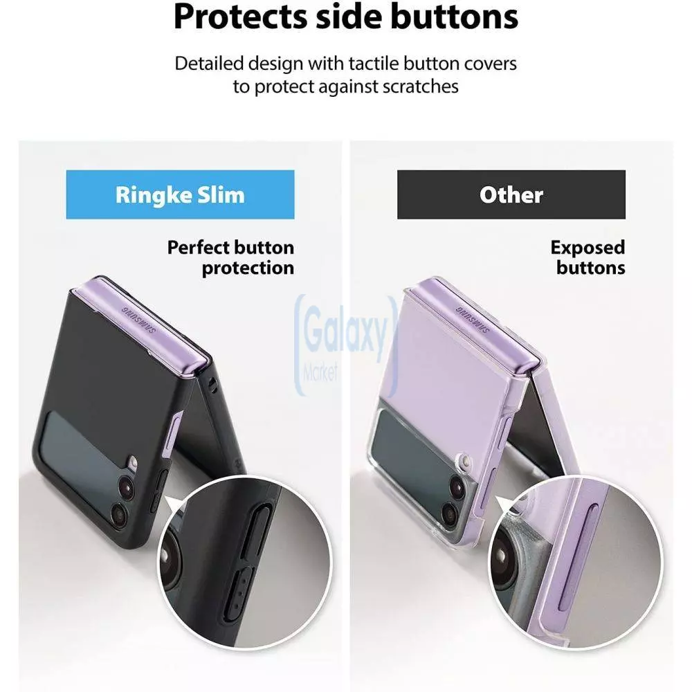 Чехол бампер для Samsung Galaxy Z Flip 3 Ringke Slim Crystal Clear (Прозрачный) S534E52