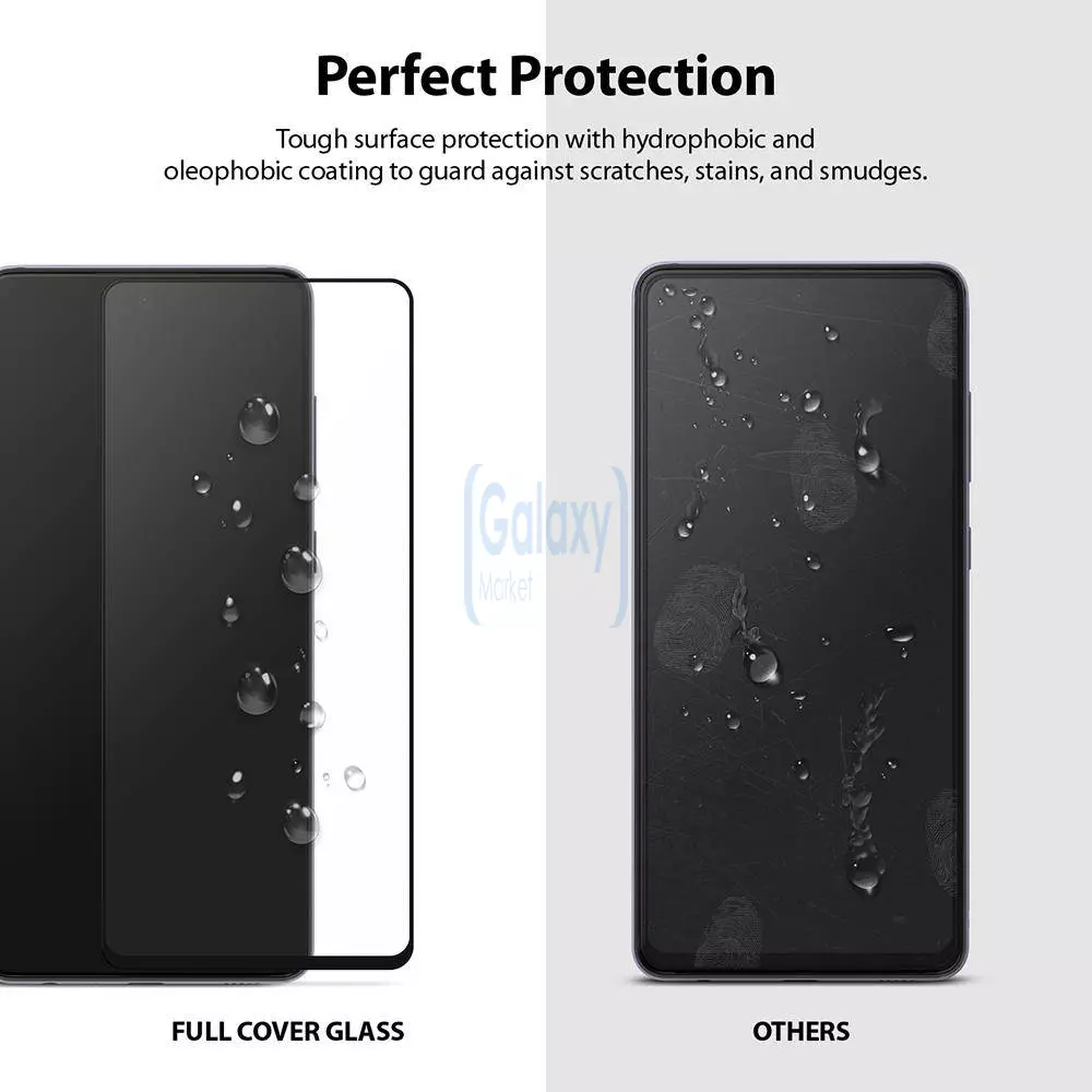 Защитное стекло Ringke ID Full Cover Glass для Samsung Galaxy A52 / A52s Black (Черный)