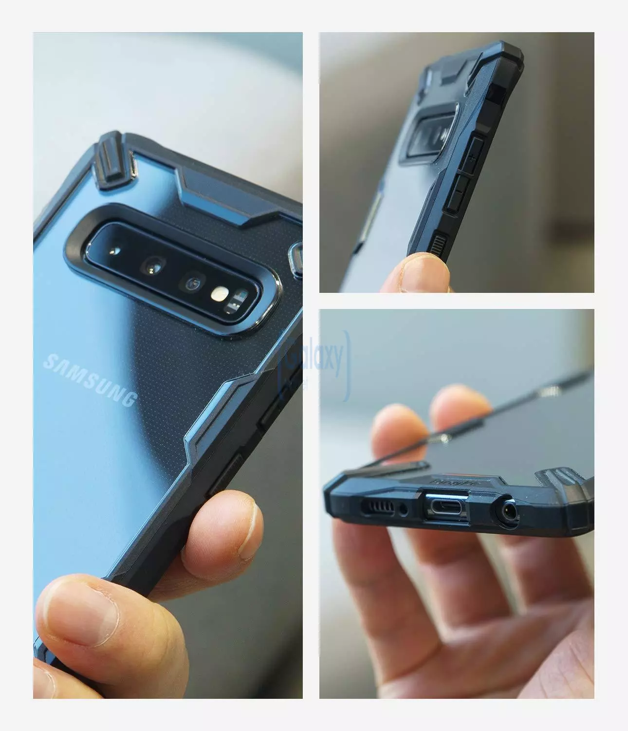 Чехол бампер Ringke Fusion-X Case для Samsung Galaxy S10 Black (Черный)
