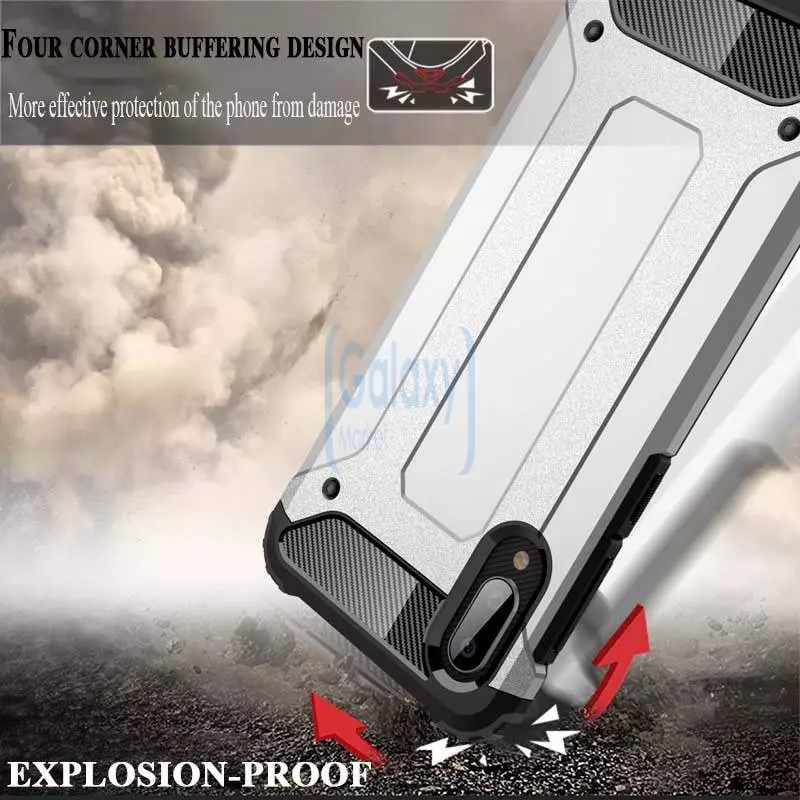 Чехол бампер для Samsung Galaxy A02 Rugged Hybrid Tough Armor Black (Черный) Чехол бампер для Samsung Galaxy A02 Rugged Hybrid Tough Armor Black (Черный)