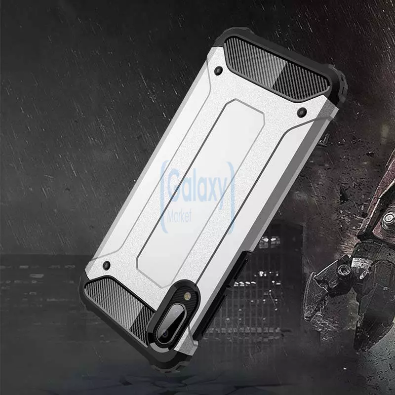 Чехол бампер для Samsung Galaxy A02 Rugged Hybrid Tough Armor Black (Черный) Чехол бампер для Samsung Galaxy A02 Rugged Hybrid Tough Armor Black (Черный)