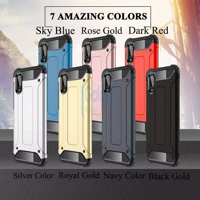 Чехол бампер для Samsung Galaxy A02 Rugged Hybrid Tough Armor Black (Черный) Чехол бампер для Samsung Galaxy A02 Rugged Hybrid Tough Armor Black (Черный)