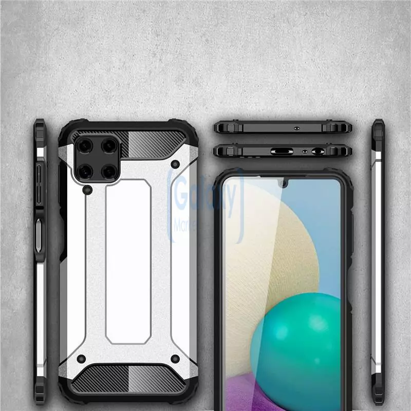 Чехол бампер для Samsung Galaxy M32 Rugged Hybrid Tough Armor Blue (Синий)