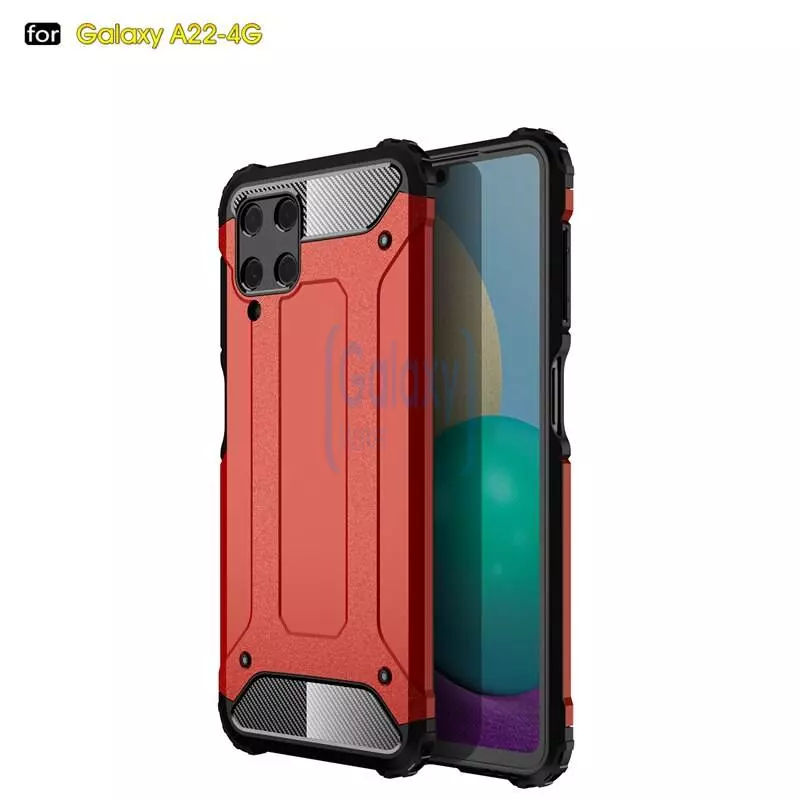 Чехол бампер для Samsung Galaxy M22 Rugged Hybrid Tough Armor Red (Красный) Чехол бампер для Samsung Galaxy M22 Rugged Hybrid Tough Armor Red (Красный)
