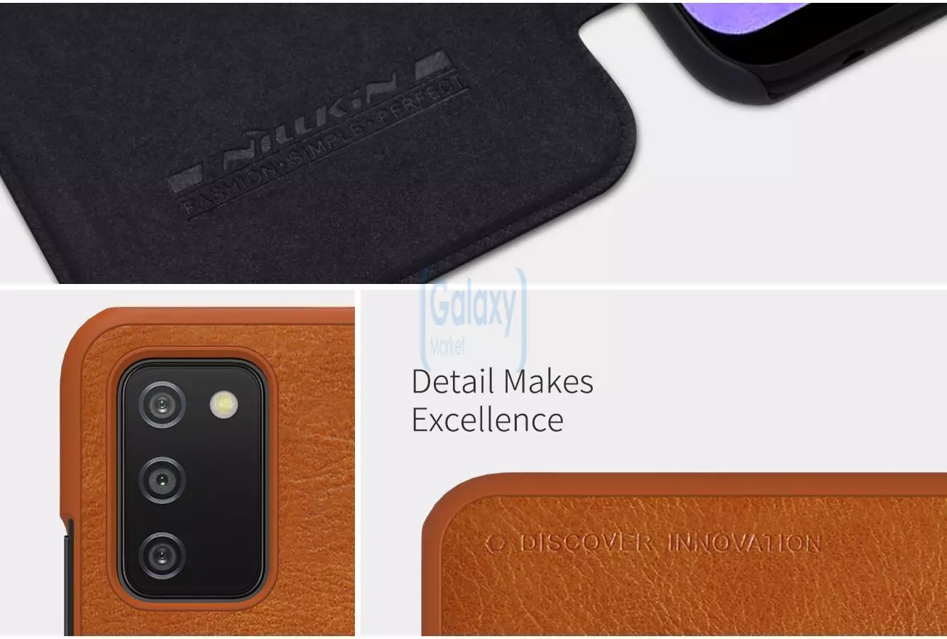 Чехол книжка для Samsung Galaxy A03s Nillkin Qin Black (Черный) Чехол книжка для Samsung Galaxy A03s Nillkin Qin Black (Черный)
