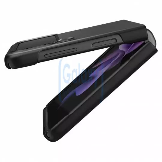 Оригінальний чохол бампер Spigen Air Skin для Samsung Galaxy Flip 3 Black (Чорний) ACS03408