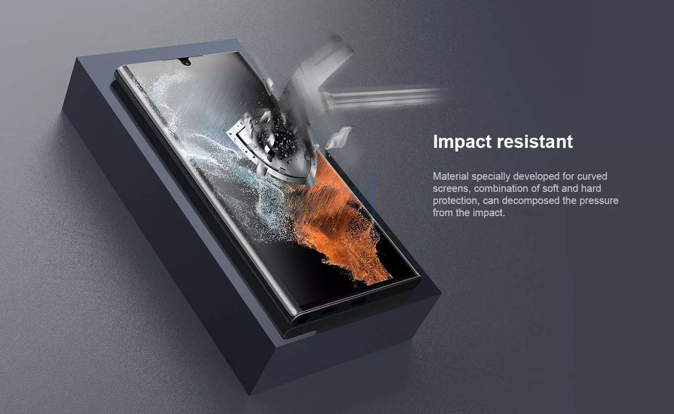 Закаленное защитное стекло Nillkin Impact Resistant (2 шт. в комплекте) для Samsung Galaxy S22 Ultra Transparent (Прозрачный)