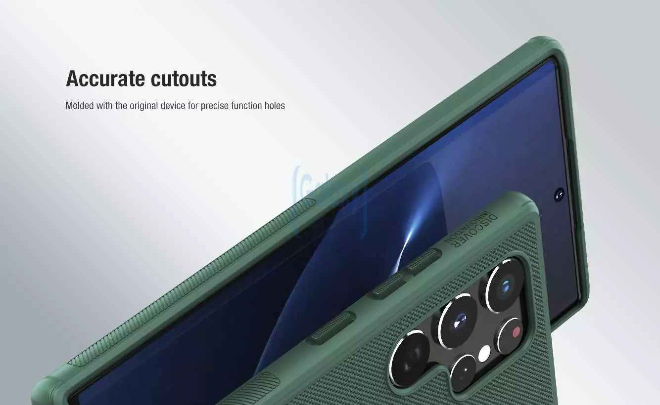 Противоударный чехол бампер Nillkin Super Frosted Shield Pro для Samsung Galaxy S22 Ultra Green (Зеленый)