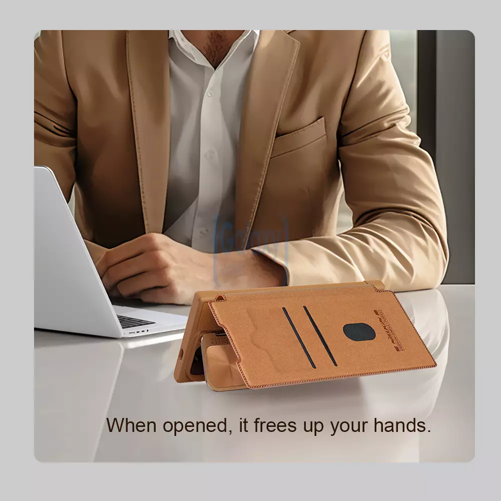 Чехол книжка для Samsung Galaxy S24 Ultra Nillkin Qin Prop Elegant Black (Черный)