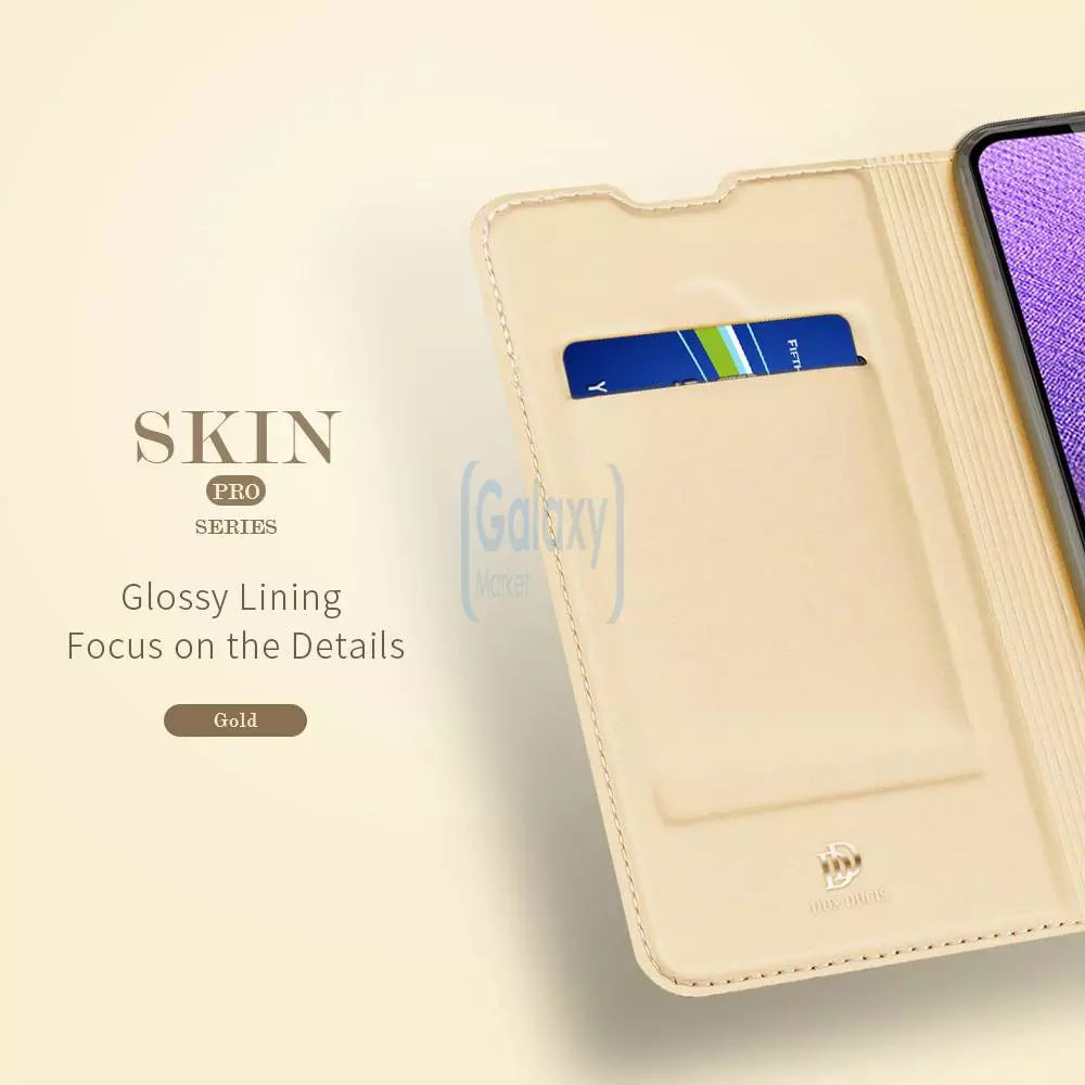 Чехол книжка для Samsung Galaxy A33 5G Dux Ducis Skin Pro Rose Gold (Розовое Золото) Чехол книжка для Samsung Galaxy A33 5G Dux Ducis Skin Pro Rose Gold (Розовое Золото)