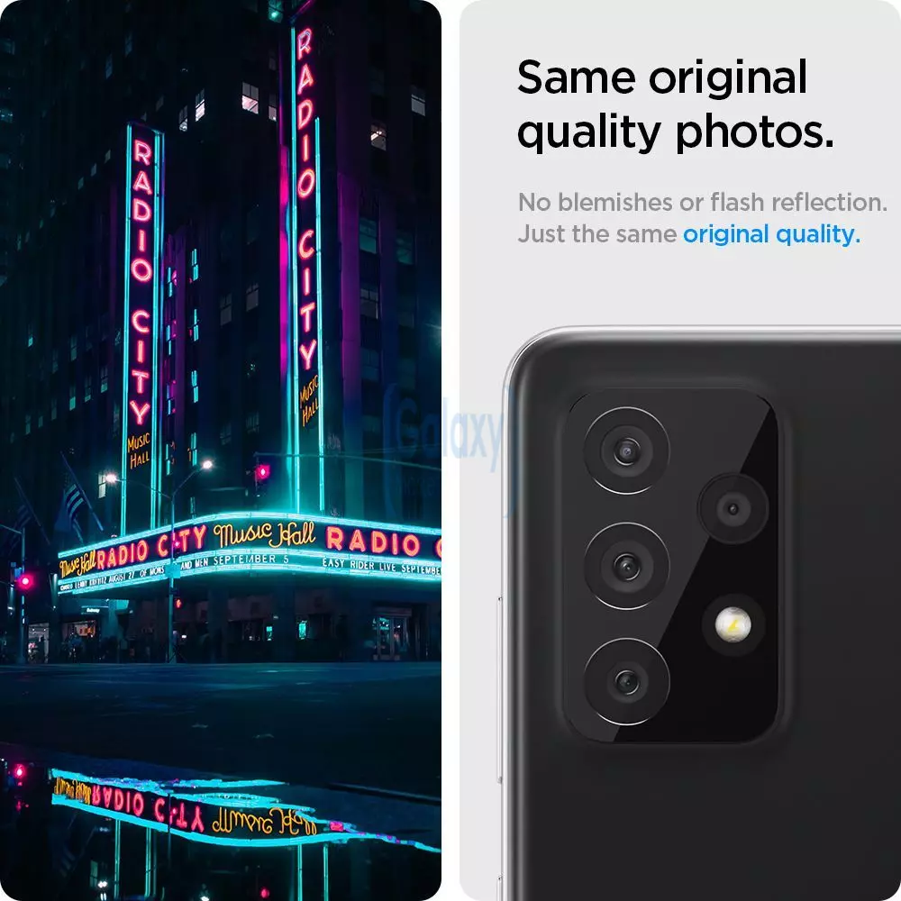 Защитное стекло на камеру для Samsung Galaxy A52 / A52s Spigen Optik Lens Protector Black (Черный) AGL02836