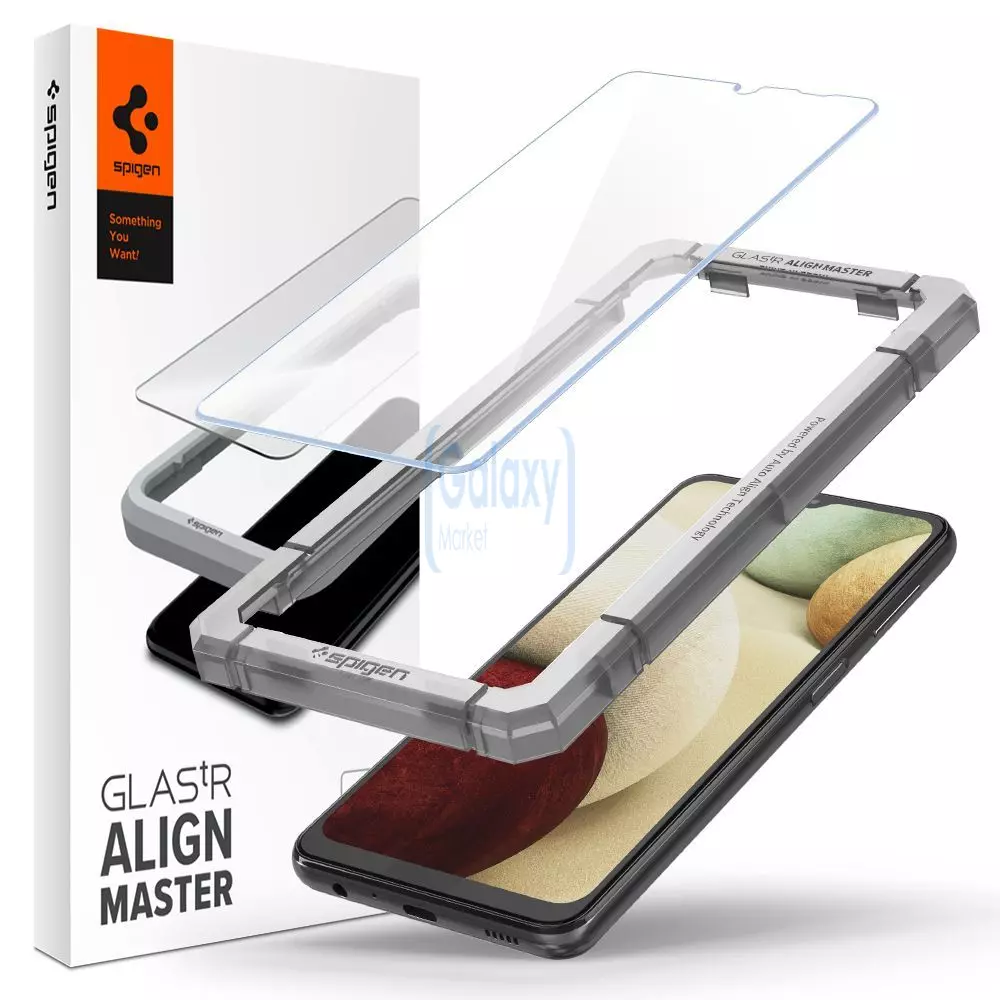 Защитное стекло для Samsung Galaxy M62 Spigen ALM GLAS.TR SLIM 2-PACK Crystal Clear (Прозрачный) AGL02827