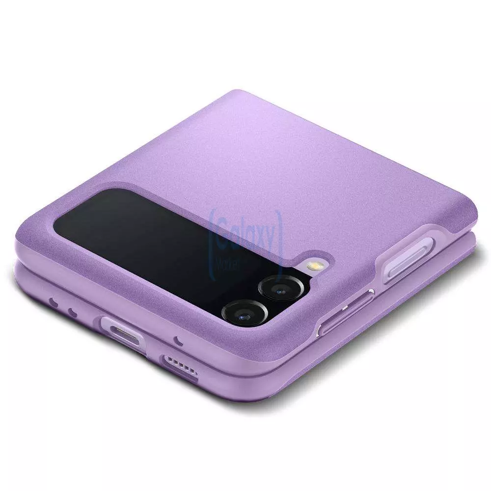 Чехол бампер для Samsung Galaxy Z Flip 3 Spigen Thin Fit Shiny Lavender (Блестящий Лавандовый) ACS03081
