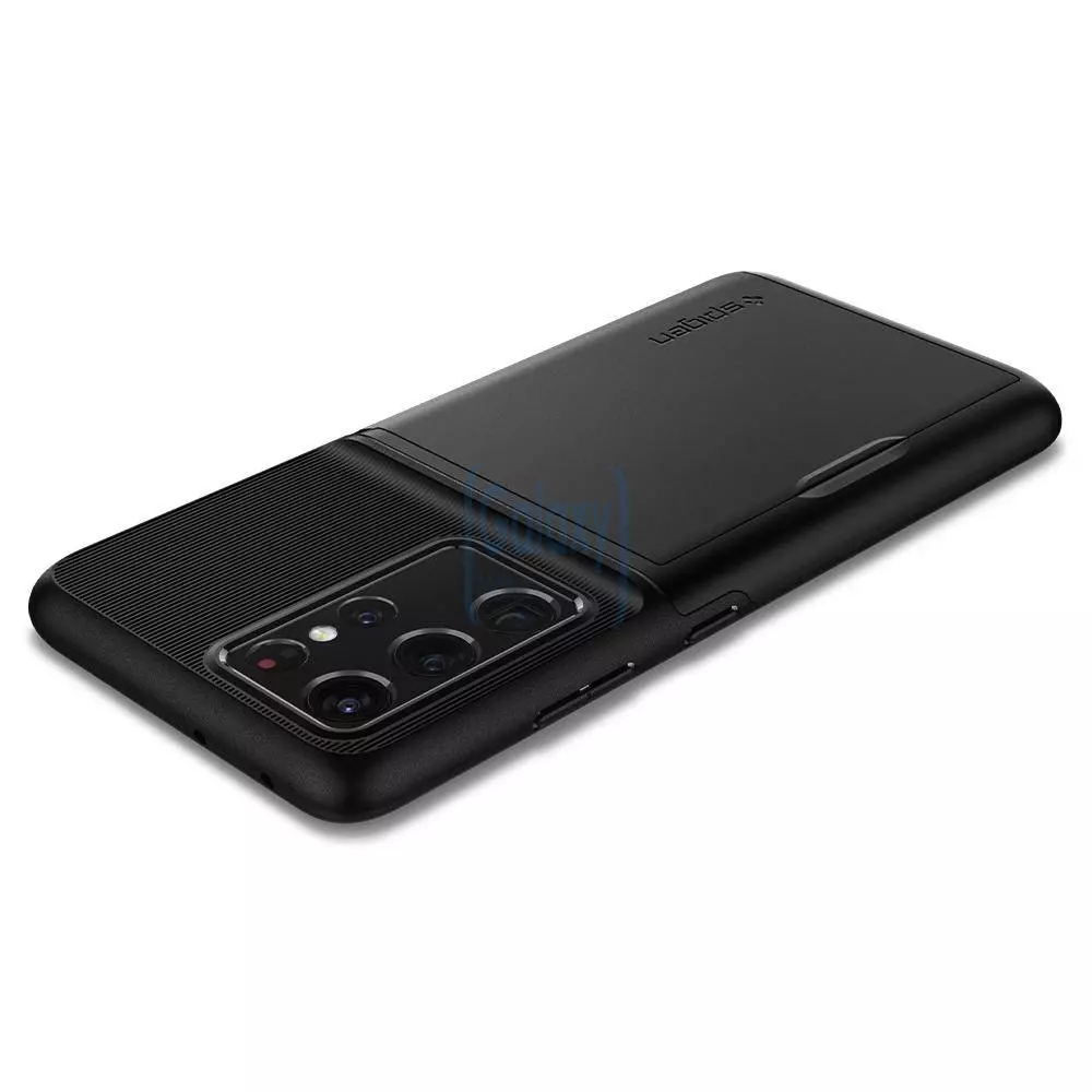 Протиударний чохол бампер Spigen Slim Armor CS (з відділом для карт) для Samsung Galaxy S22 Ultra Black (Чорний) ACS03927 Протиударний чохол бампер Spigen Slim Armor CS (з відділом для карт) для Samsung Galaxy S22 Ultra Black (Чорний) ACS03927