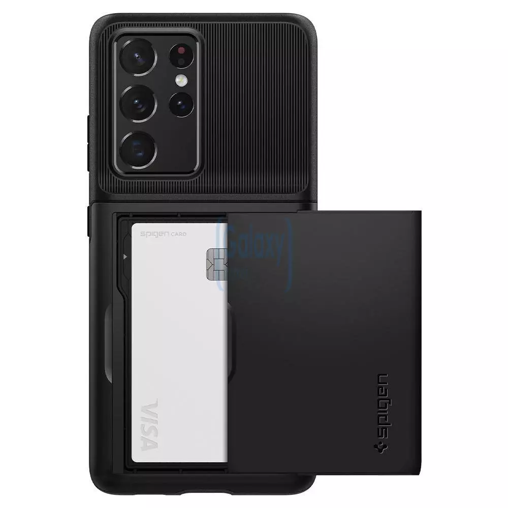 Протиударний чохол бампер Spigen Slim Armor CS (з відділом для карт) для Samsung Galaxy S22 Ultra Black (Чорний) ACS03927 Протиударний чохол бампер Spigen Slim Armor CS (з відділом для карт) для Samsung Galaxy S22 Ultra Black (Чорний) ACS03927