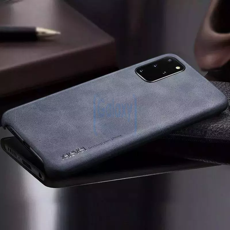Чехол бампер для Samsung Galaxy M22 X-Level Leather Bumper Black (Черный)