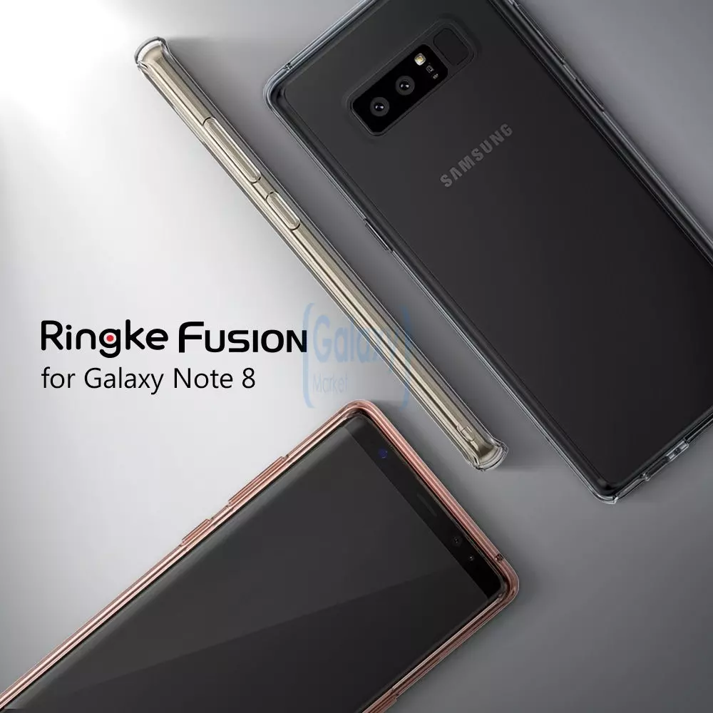 Чехол бампер Ringke Fusion для Samsung Galaxy Note 8 Smoke Black (Дымчатый Черный)