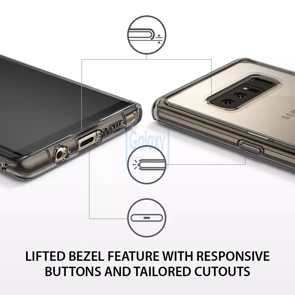 Чехол бампер Ringke Fusion для Samsung Galaxy Note 8 Smoke Black (Дымчатый Черный)