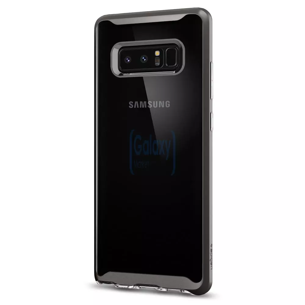 Чехол бампер Spigen Case Neo Hybrid Crystal для Samsung Galaxy Note 8 Gunmetal (Оружейный Металл)