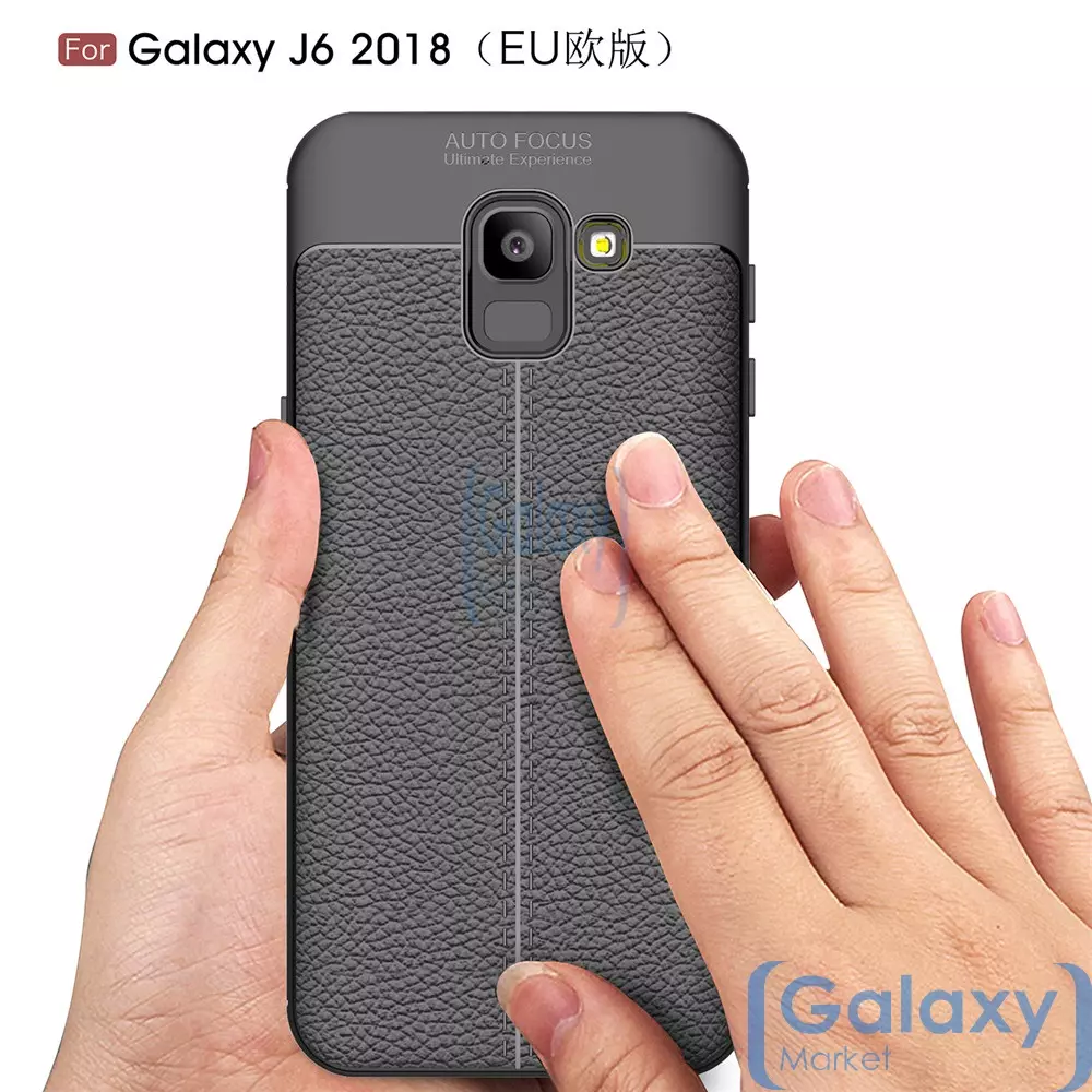 Чехол бампер Anomaly Leather Fit Case для Samsung Galaxy J6 2018 Gray (Серый)