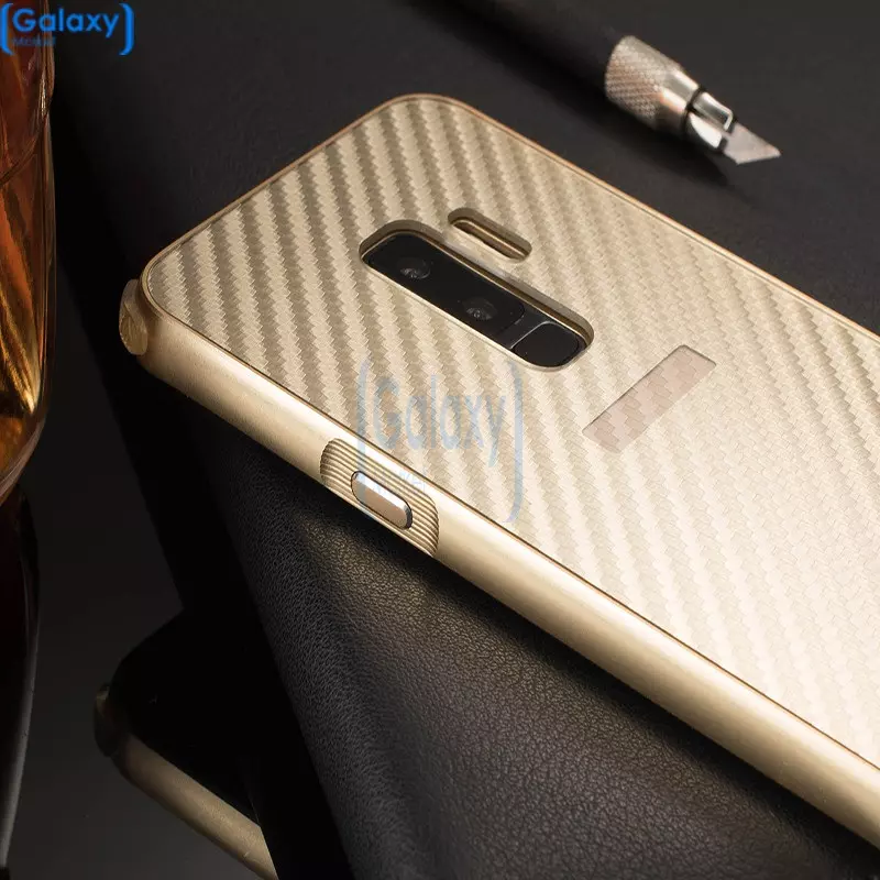 Чехол бампер Anomaly Carbon Series для Samsung Galaxy S9 Plus Golden (Золотой)