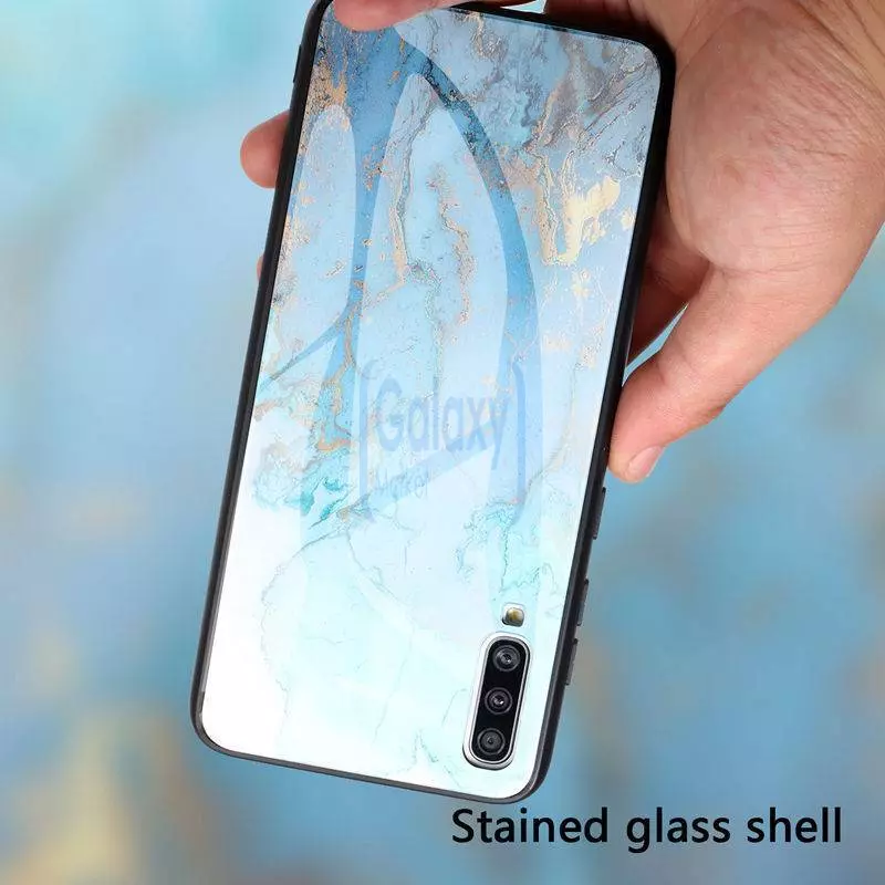 Чехол бампер Anomaly Cosmo для Samsung Galaxy A9 2018 Blue & Gold (Синий и Золотой)