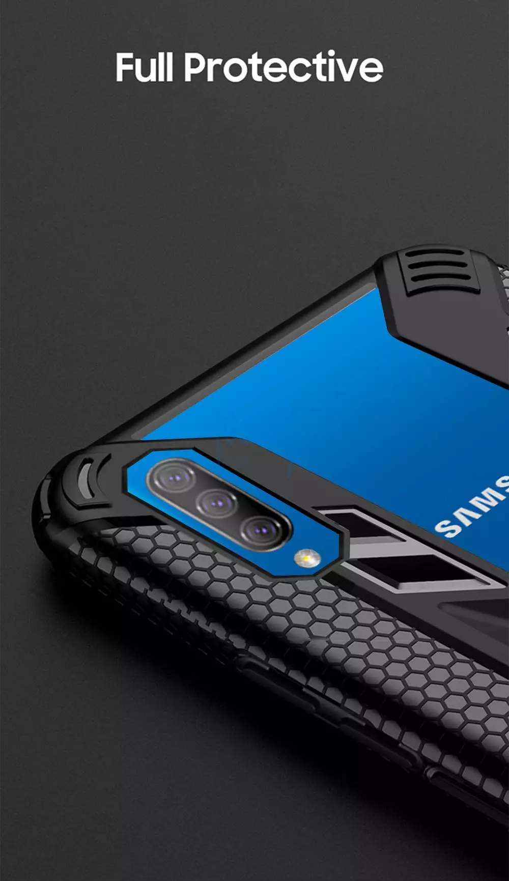 Чехол бампер Anomaly Hybrid S для Samsung Galaxy A50 Blue (Синий)