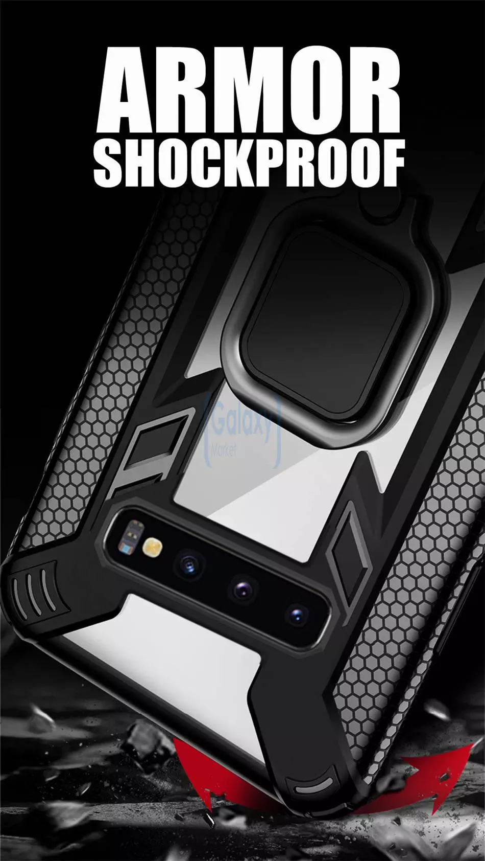 Чехол бампер Anomaly Hybrid S для Samsung Galaxy S10 Red (Красный)