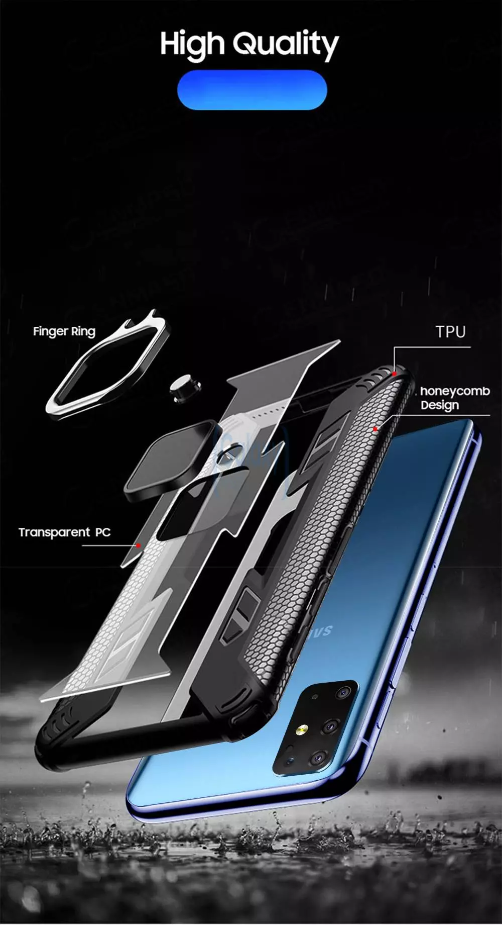 Чехол бампер Anomaly Hybrid S для Samsung Galaxy S20 Plus Black (Черный)