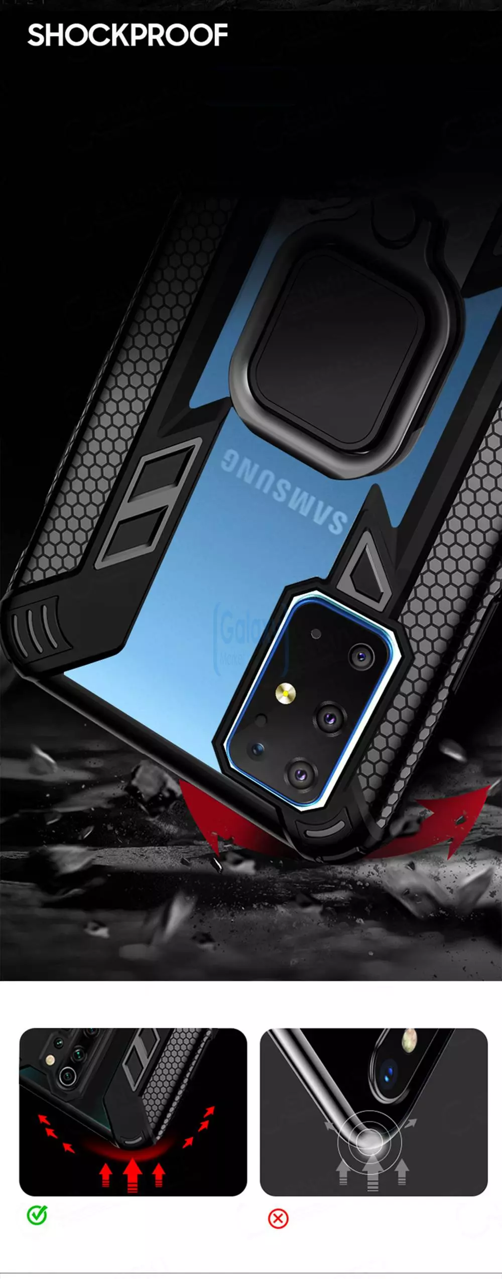 Чехол бампер Anomaly Hybrid S для Samsung Galaxy S20 Plus Black (Черный)