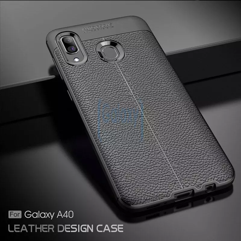 Чехол бампер Anomaly Leather Fit Case для Samsung Galaxy A21 Black (Черный)