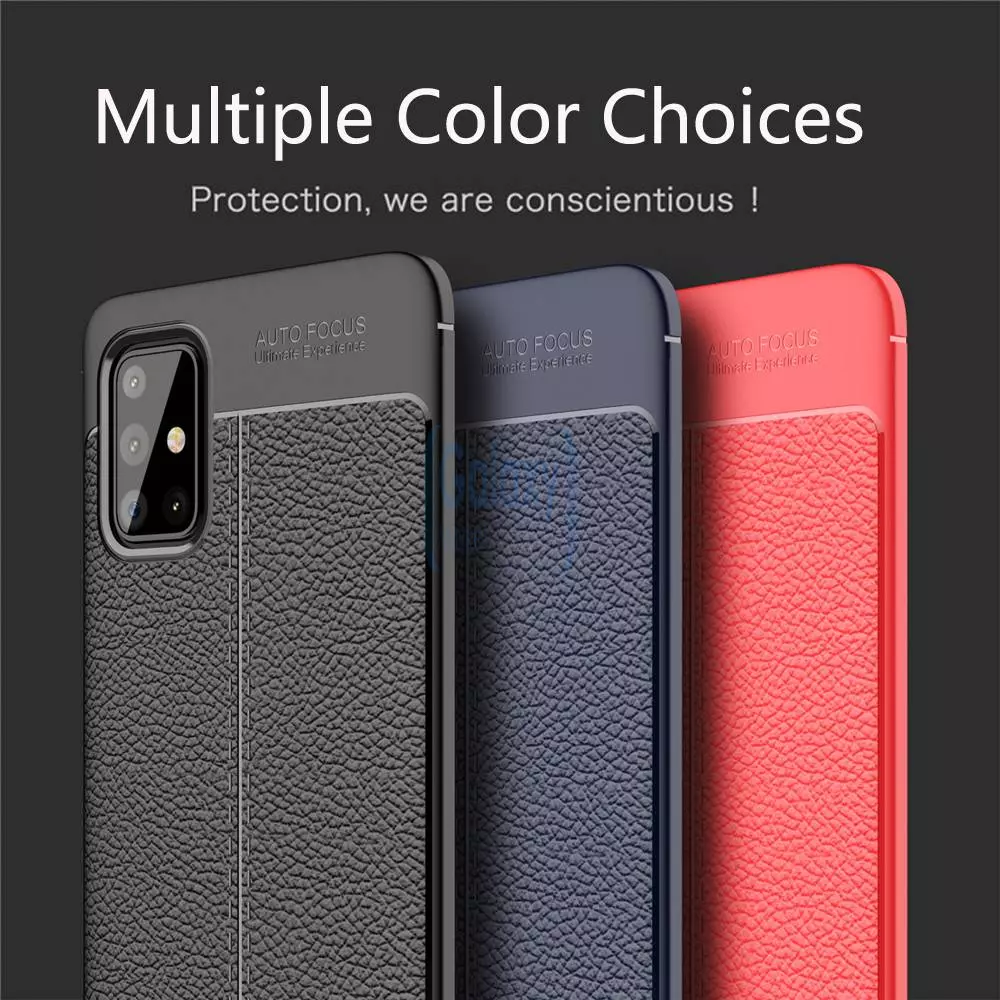 Чехол бампер Anomaly Leather Fit Case для Samsung Galaxy A51 Red (Красный)