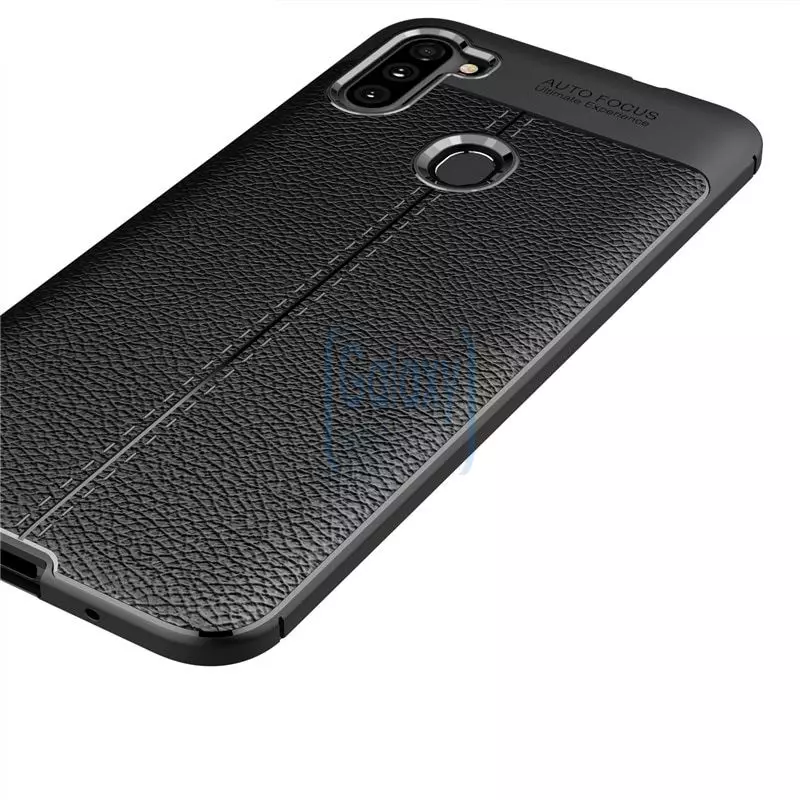 Чехол бампер Anomaly Leather Fit Case для Samsung Galaxy M11 Blue (Синий)