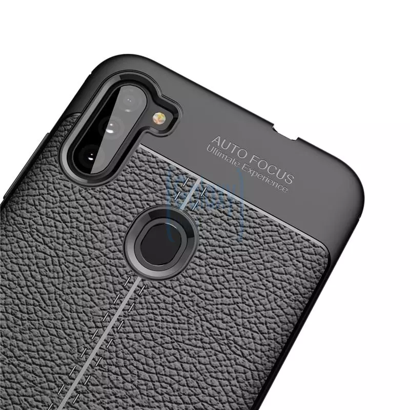 Чехол бампер Anomaly Leather Fit Case для Samsung Galaxy M11 Blue (Синий)