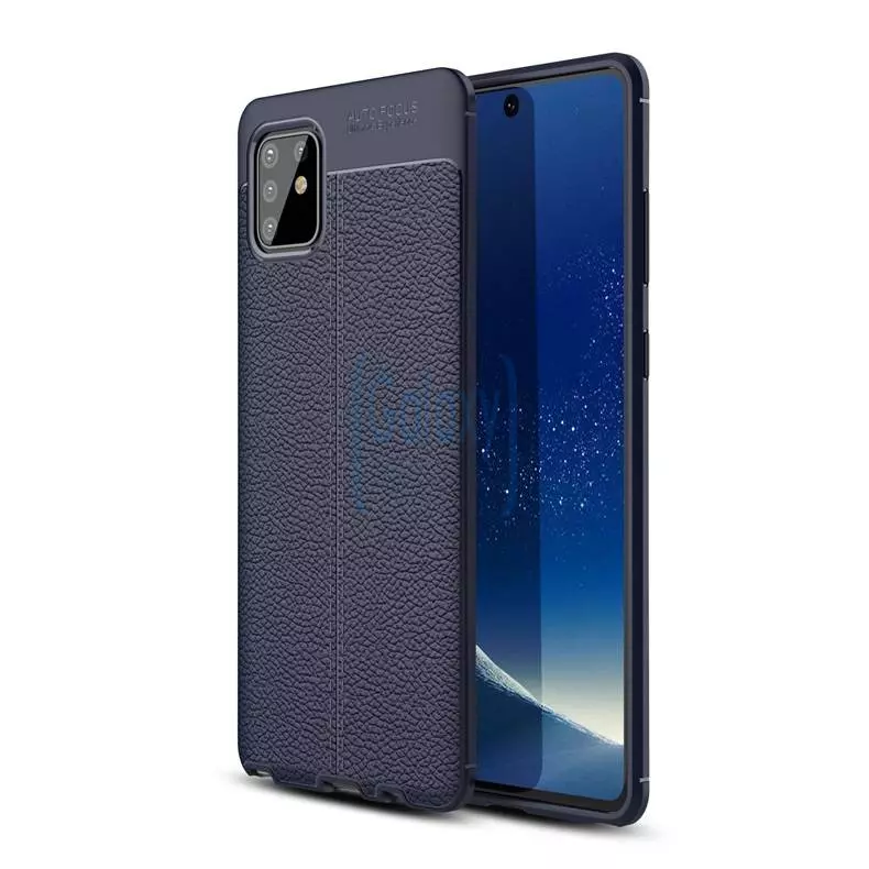 Чехол бампер Anomaly Leather Fit Case для Samsung Galaxy Note 10 Lite Blue (Синий)